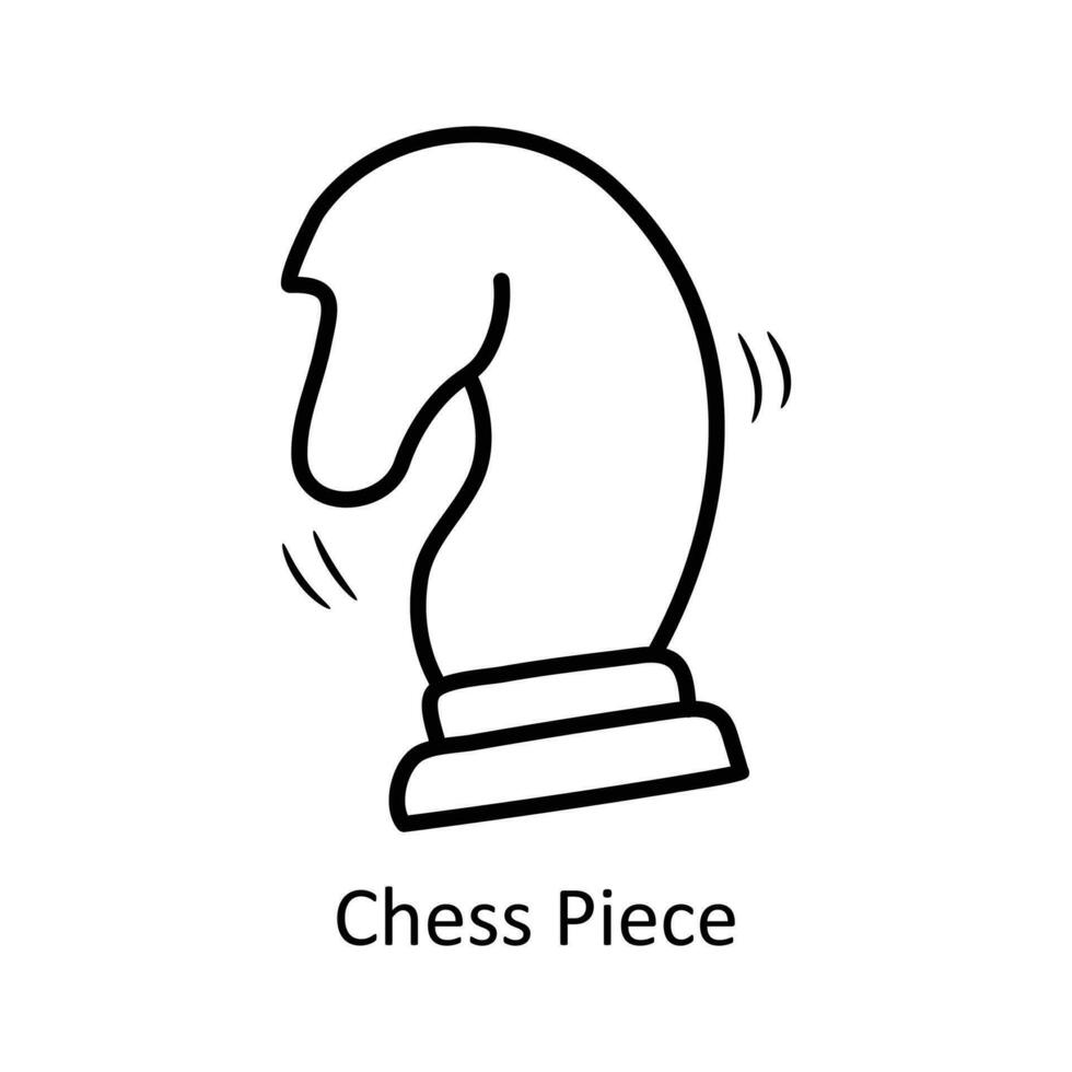 Schach Stück Vektor Gliederung Symbol Design Illustration. olympisch Symbol auf Weiß Hintergrund eps 10 Datei