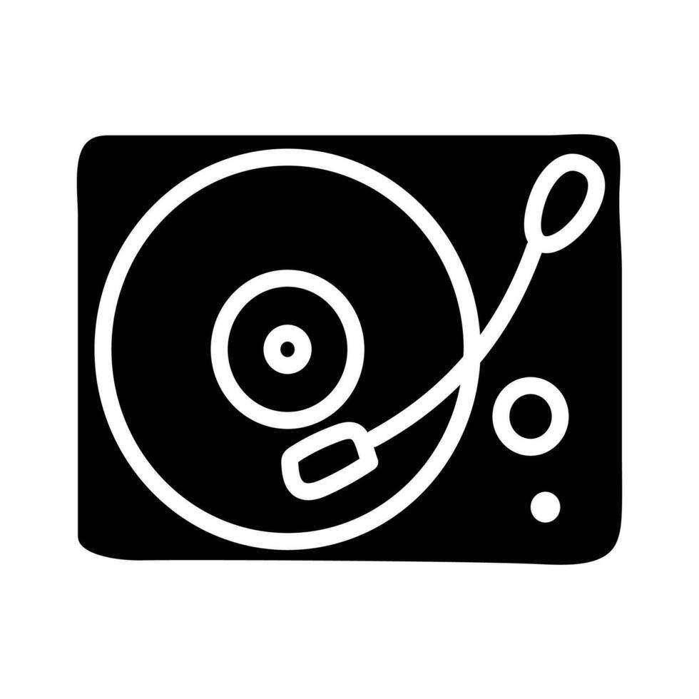CD Spieler Vektor solide Symbol Design Illustration. Party und feiern Symbol auf Weiß Hintergrund eps 10 Datei