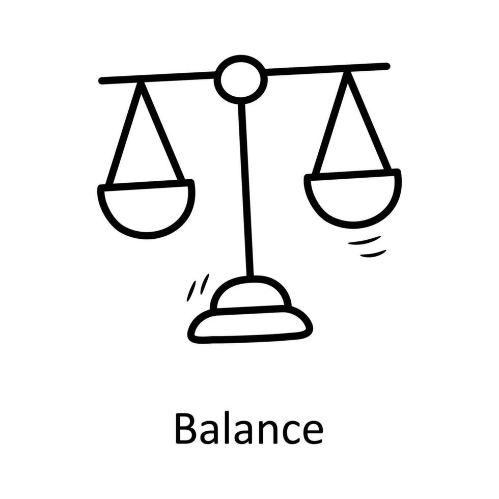 balans vektor översikt ikon design illustration. företag symbol på vit bakgrund eps 10 fil