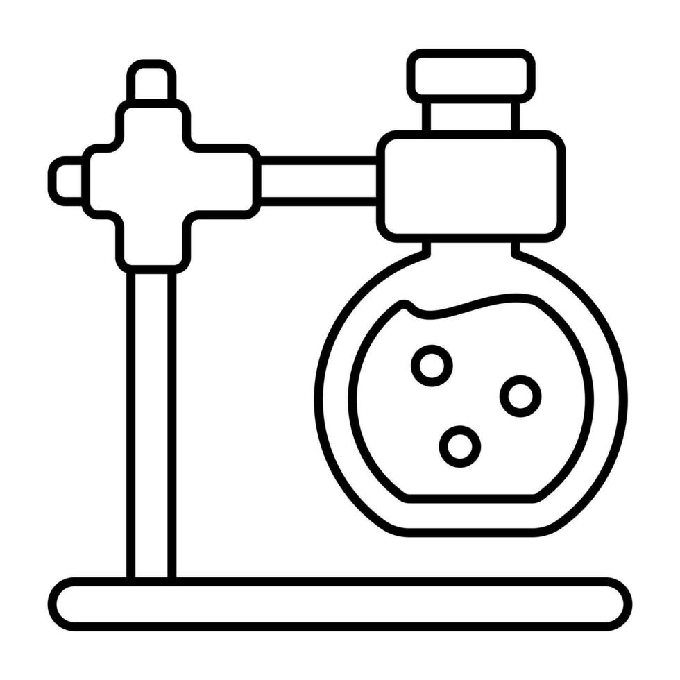 eine bearbeitbare Designikone des chemischen Kolbens vektor