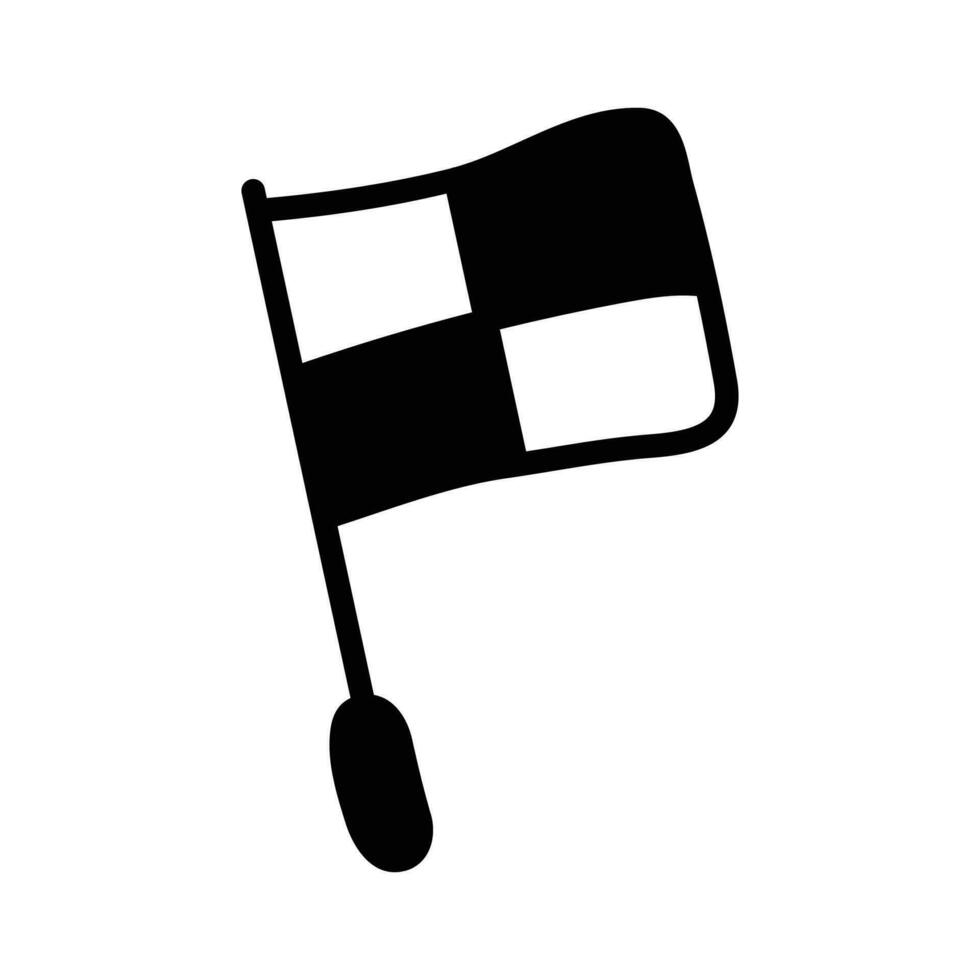 vinnande flagga vektor fast ikon design illustration. olympic symbol på vit bakgrund eps 10 fil