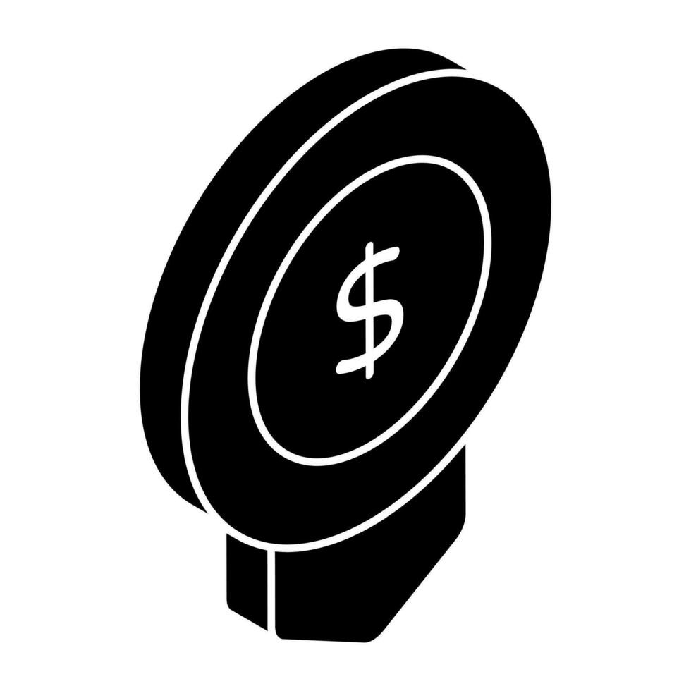 ein editierbar Design Symbol von finanziell Abzeichen vektor