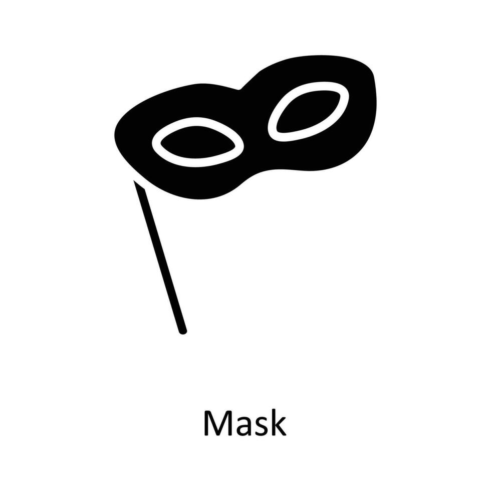 mask vektor fast ikon design illustration. jul symbol på vit bakgrund eps 10 fil