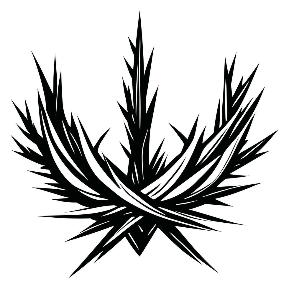 abstrakt kristen krona silhuett logotyp vektor