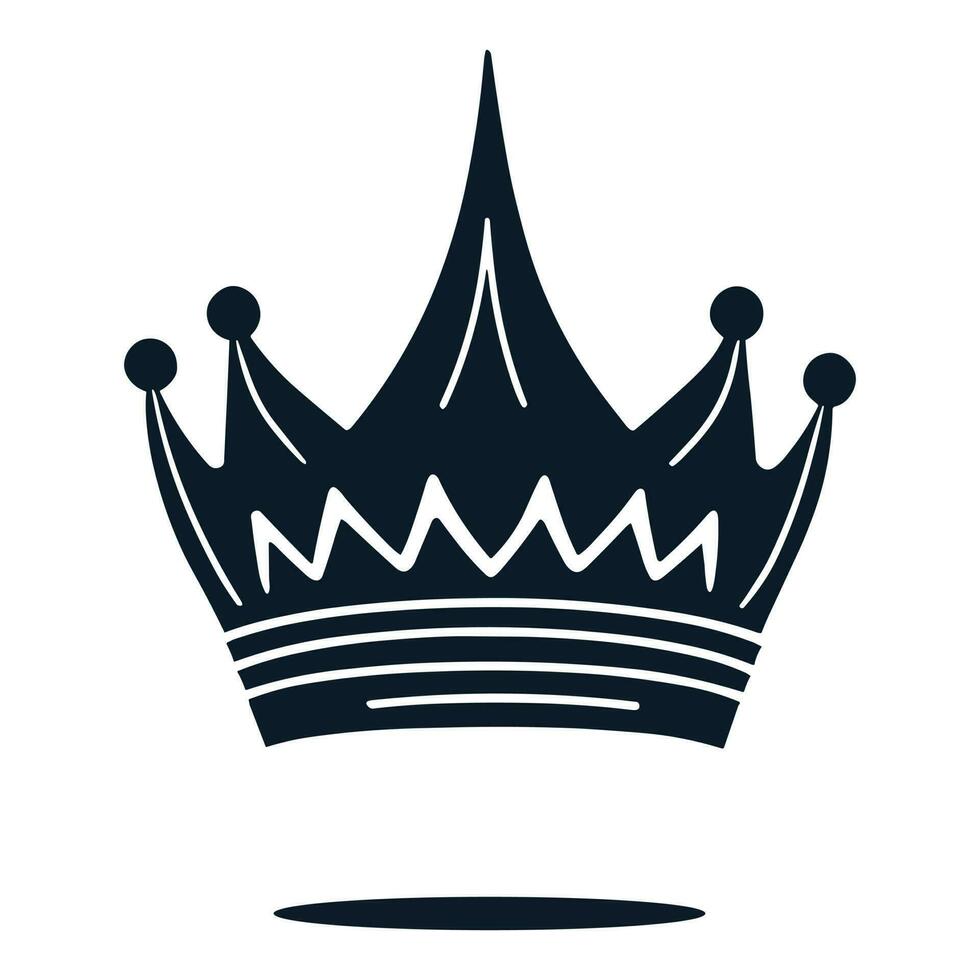 minimalistisk krona silhuett logotyp vektor