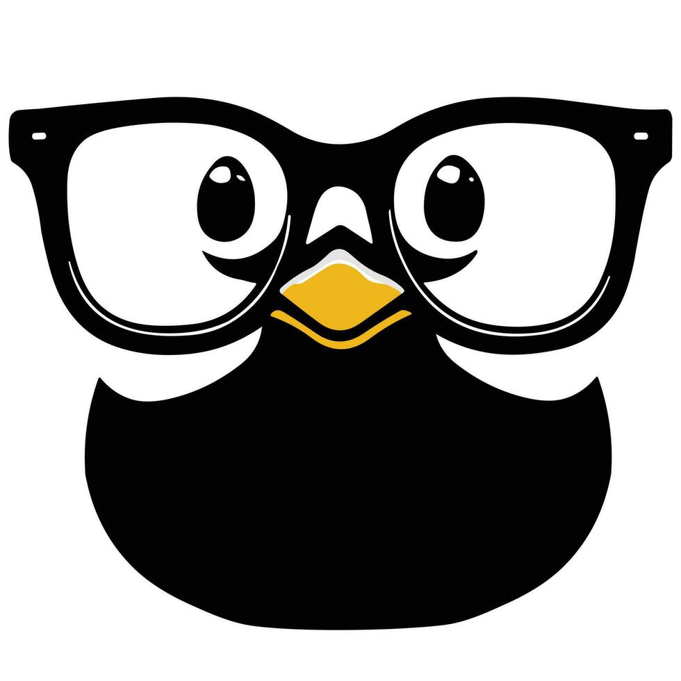 Pinguin mit Brille vektor