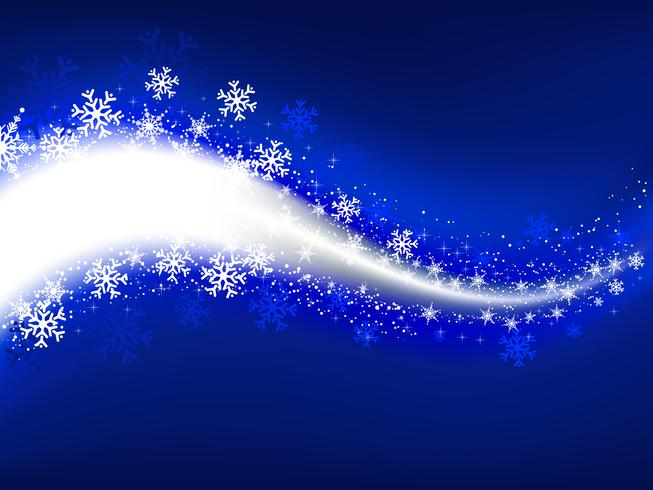 Schneeflocken und Sterne Hintergrund vektor