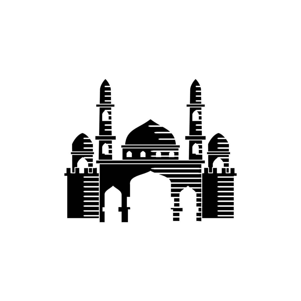 Moschee Illustration Design-Vorlage vektor