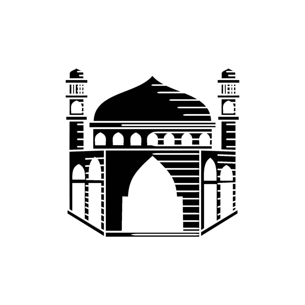 Moschee Illustration Design-Vorlage vektor