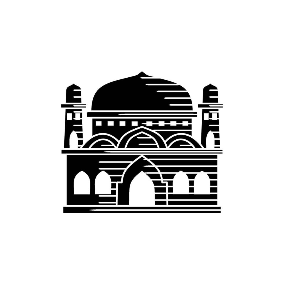 Moschee Illustration Design-Vorlage vektor