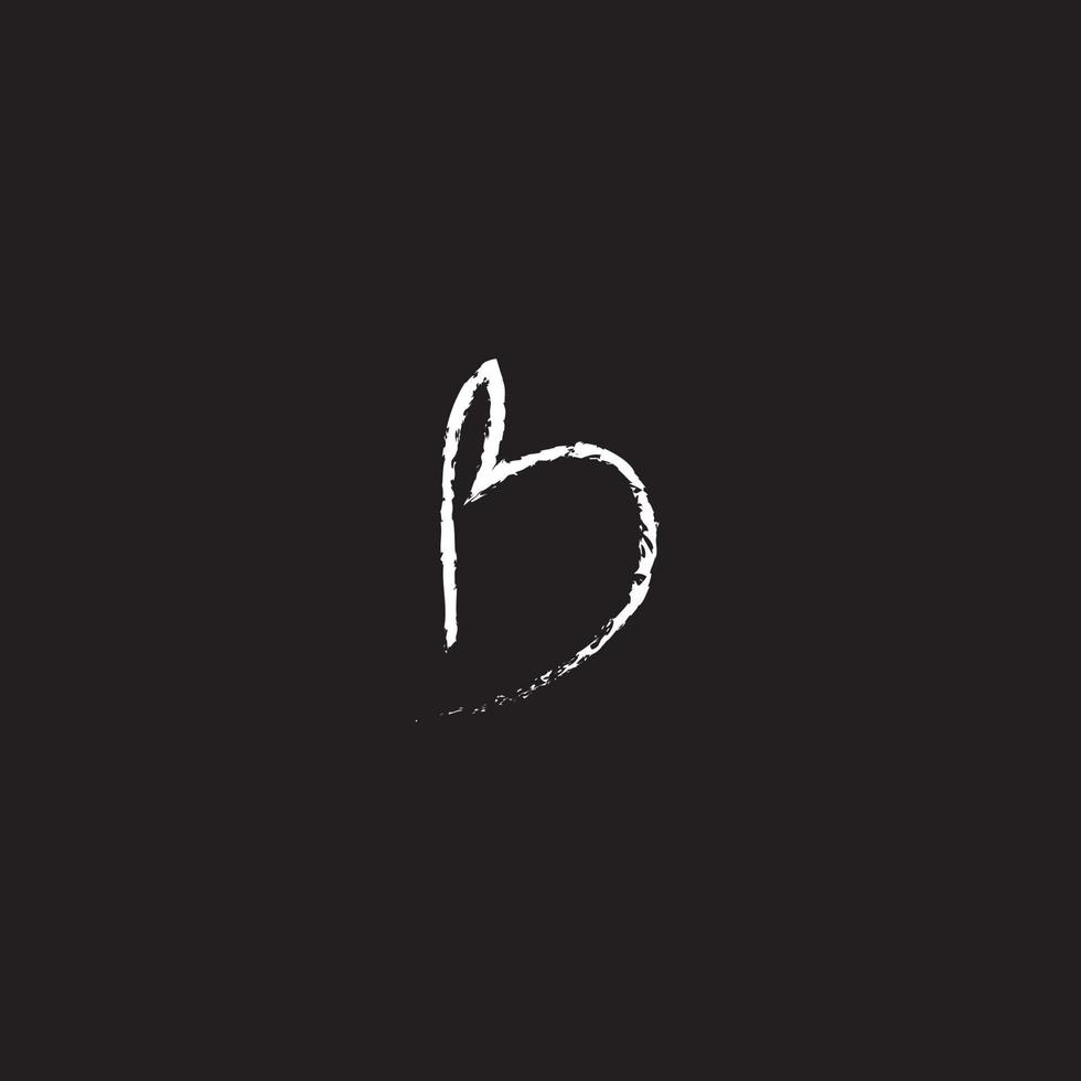 bokstaven b design, minimal, initial, monogram, ikon, logotyp, mall, vektor, premium business typsnitt. vektor