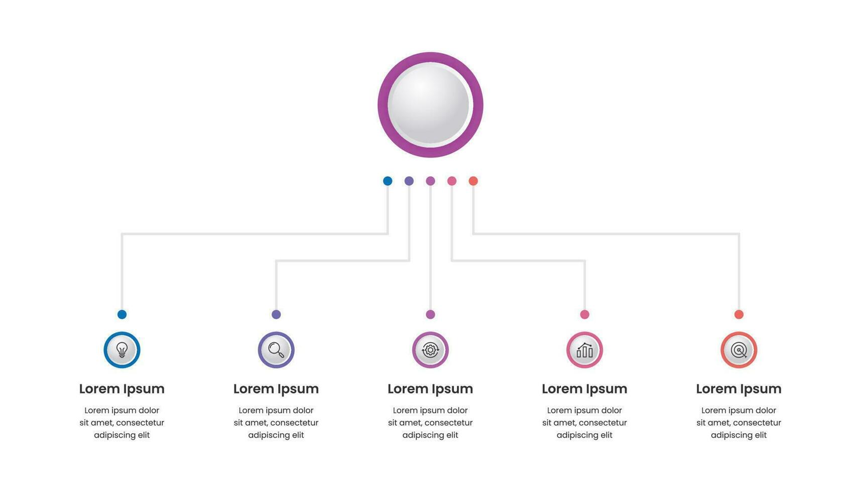 Geschäft Hierarchie Diagramm Infografiken Design Vorlage vektor