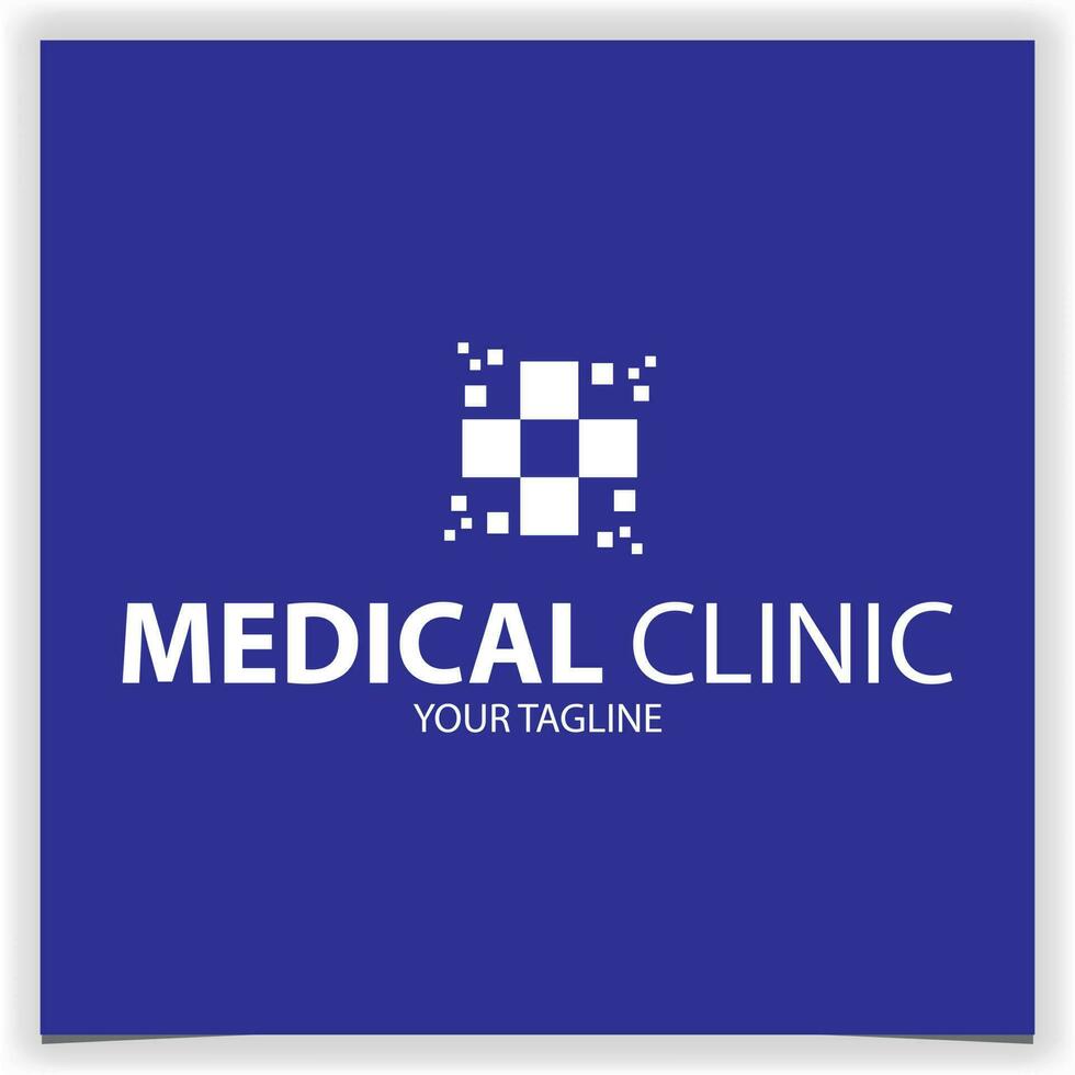 medicinsk klinik logotyp premie elegant mall vektor eps 10