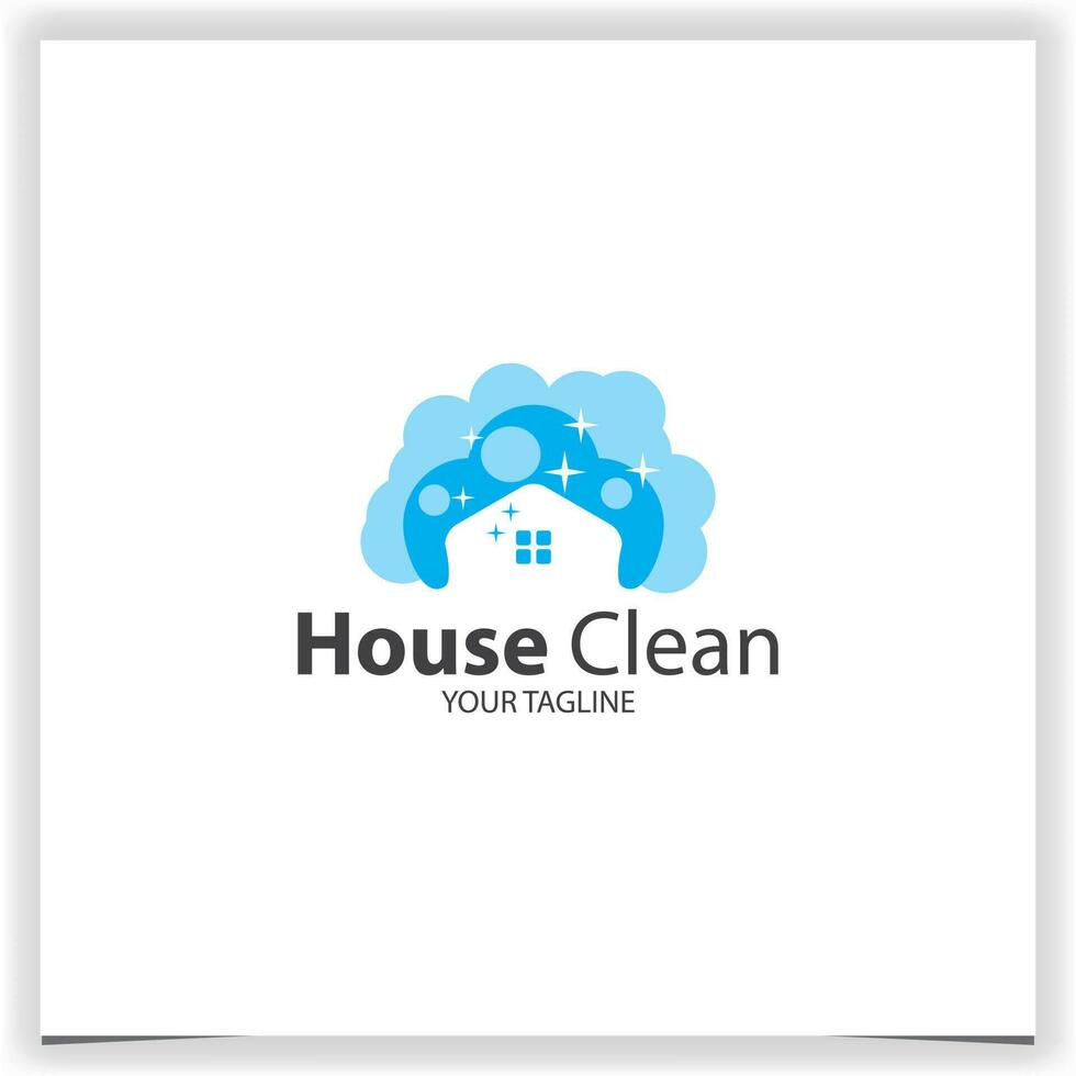 Haus sauber Logo Prämie elegant Vorlage Vektor eps 10