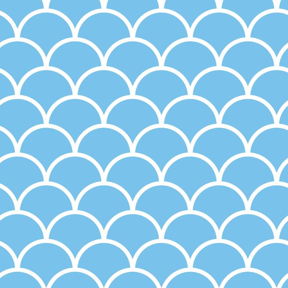 sömlös fisk skalmönster i blå färg vektor marin nautisk bakgrund kreativ bakgrund med geometriska figurer rolig tapet för textil och tyg mode stil