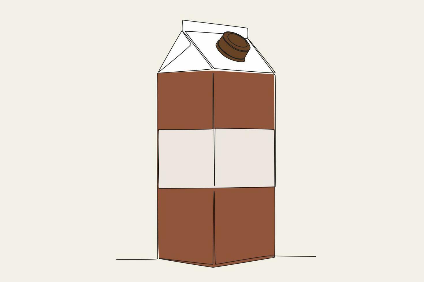en låda av med chokladsmak mjölk vektor