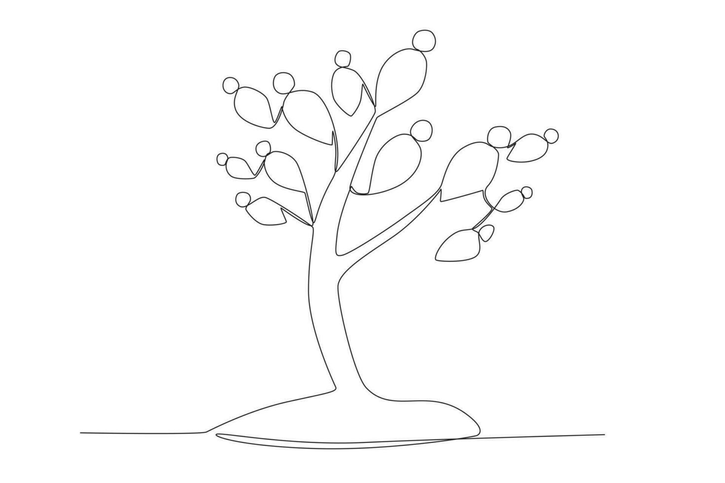 Population Konzept von ein Baum mit Menschen wie es ist Obst vektor