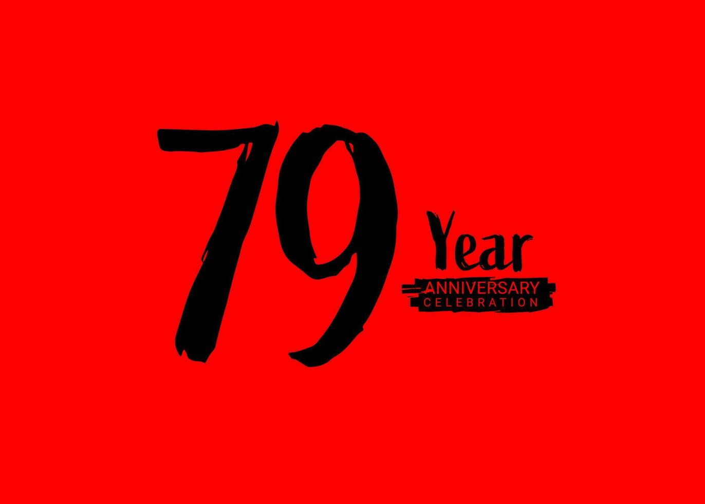79 Jahre Jahrestag Feier Logo auf rot Hintergrund, 79 Nummer Logo Entwurf, 79 Geburtstag Logo, Logo Jubiläum, Vektor Jahrestag zum Feier, Poster, Einladung Karte