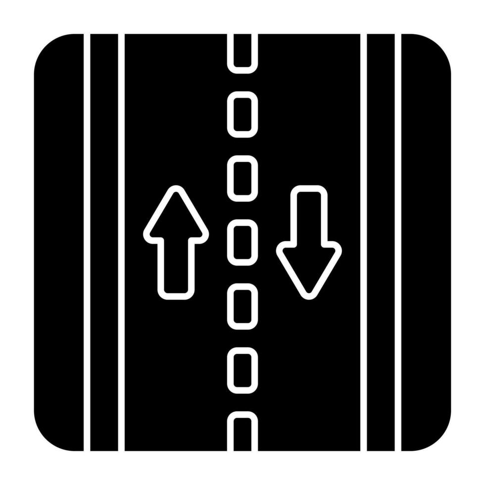 konzeptionelle solide Design Symbol von zwei Weg Straße vektor