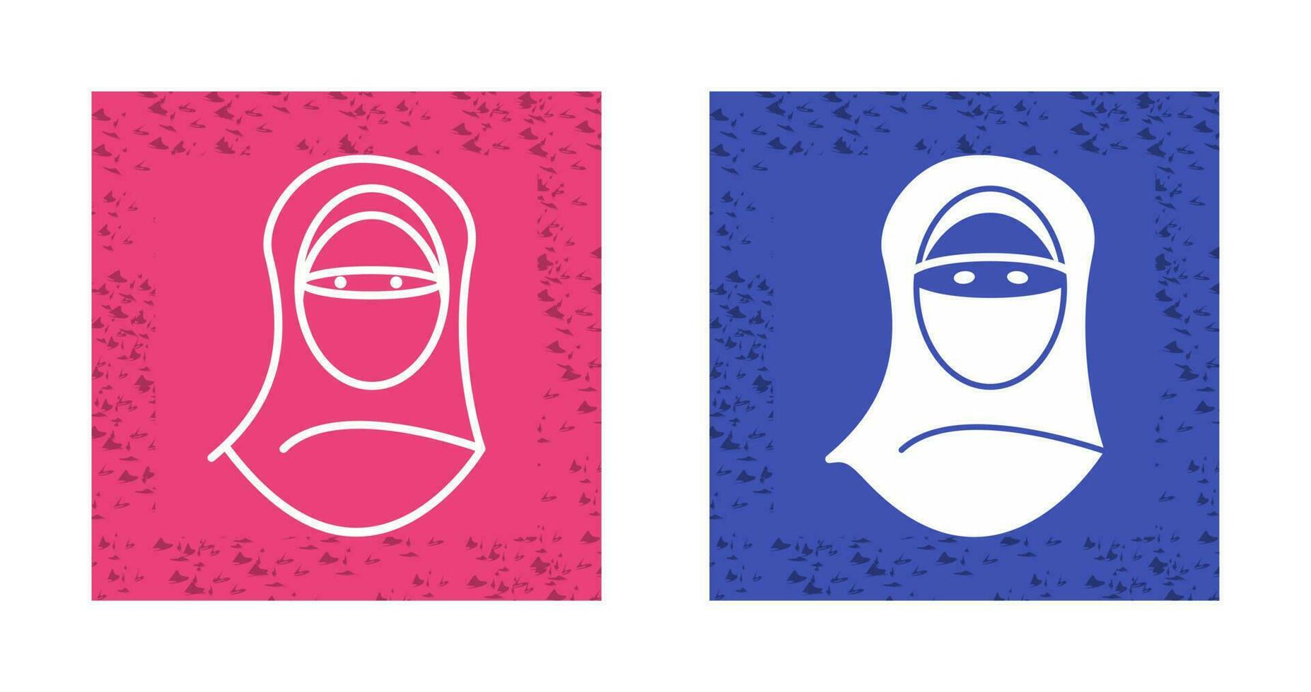 Frau mit Niqab-Vektorsymbol vektor