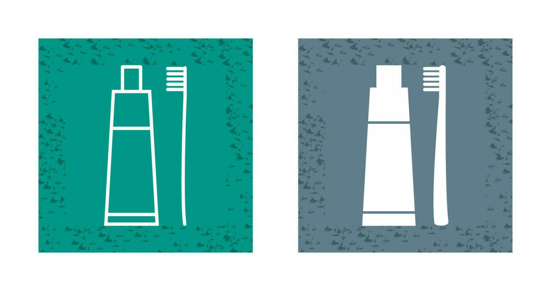 Vektorsymbol für Zahnbürste und Zahnpasta vektor