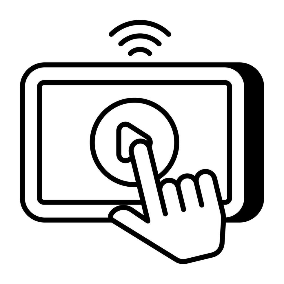 Premium-Download-Symbol für mobile Videos vektor