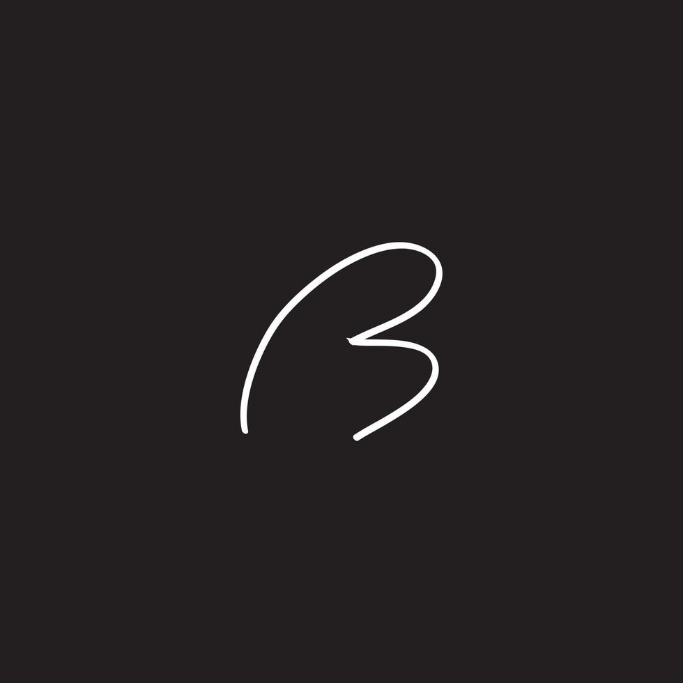 Buchstabe b Design, minimal, initial, Monogramm, Symbol, Logo, Vorlage, Vektor, Premium-Business-Schrift. vektor