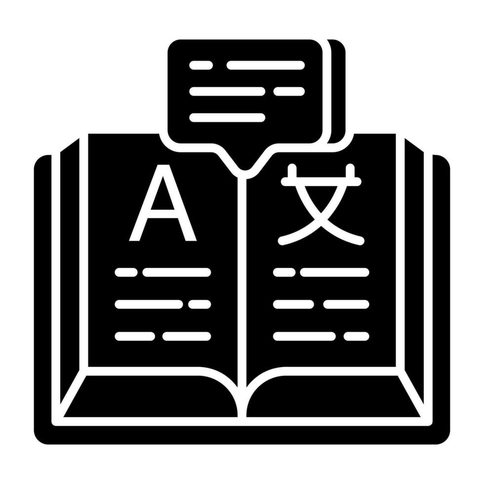 Vektordesign des Symbols für den Sprachübersetzer vektor