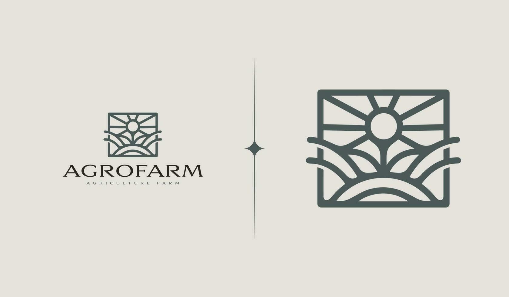Landwirtschaft Bauernhof Logo. Universal- kreativ Prämie Symbol. Vektor Zeichen Symbol Logo Vorlage. Vektor Illustration
