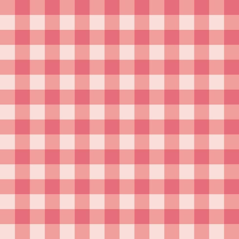 Rosa Pastell- Gingham, kariert Muster nahtlos zum Picknick Decke, Tischdecke, Plaid, Kleidung, Italienisch Stil überlagern, Stoff geometrisch. Vektor Illustration Karikatur eben Netz Design Element Webseite