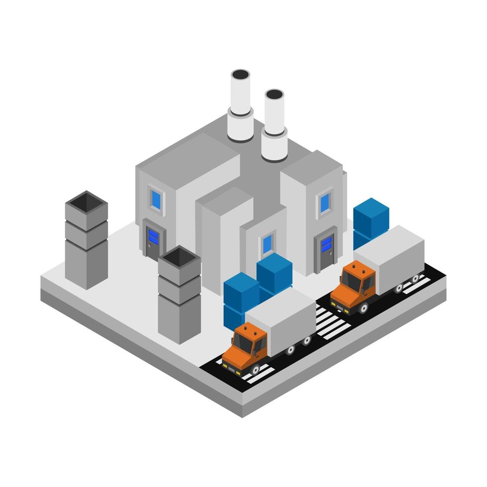 isometrisk industri på bakgrund vektor