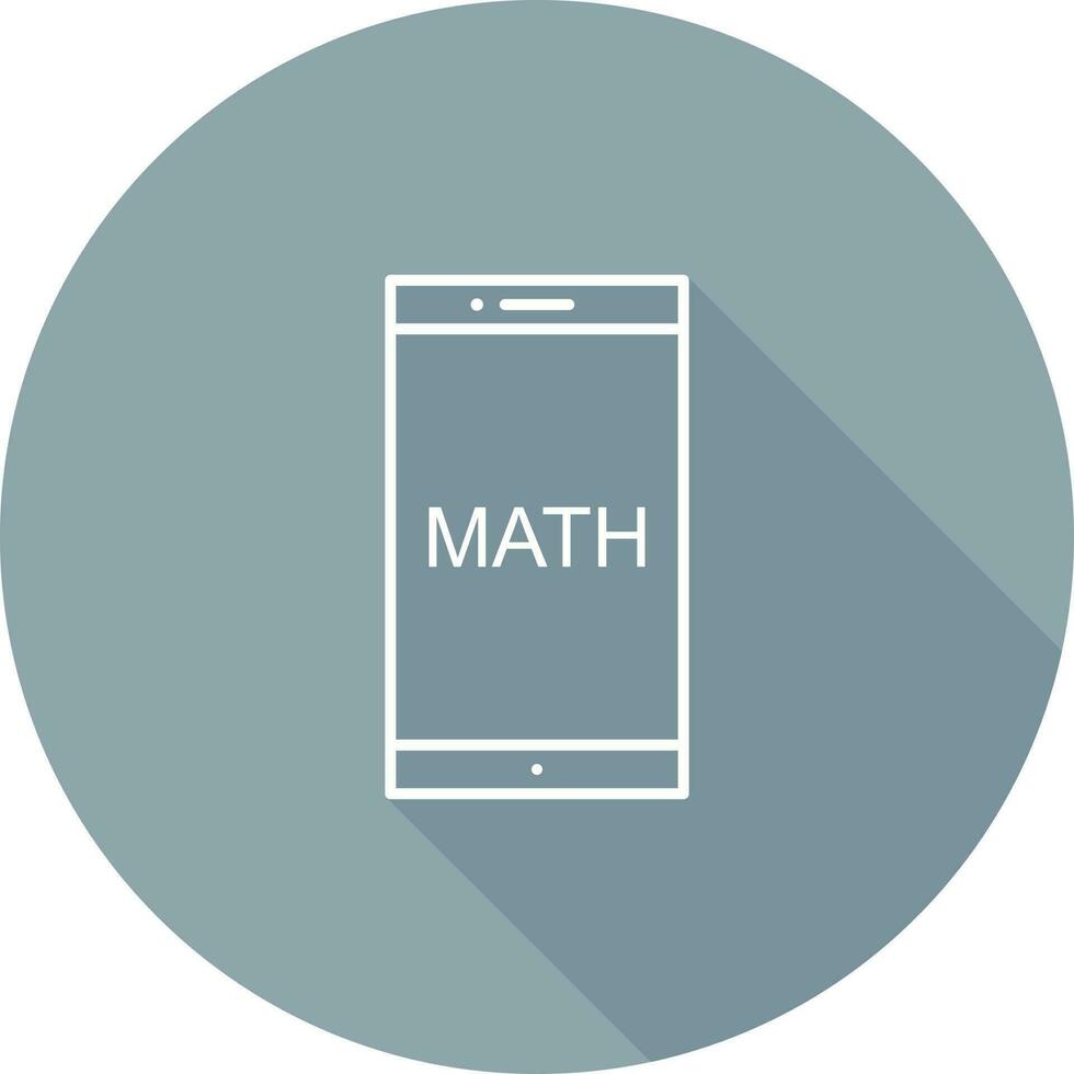 Mathe studieren auf mobilem Vektorsymbol vektor