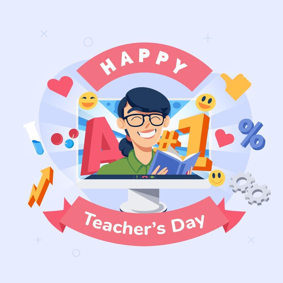 Happy Teacher's Day Design vektor