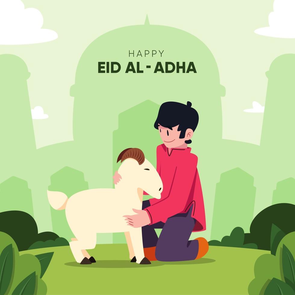 glücklicher eid al-adha Hintergrund vektor