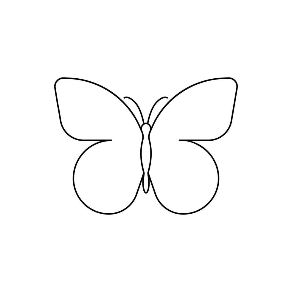 Schmetterling Vektor Symbol. Insekt Illustration unterzeichnen. Motte Symbol.