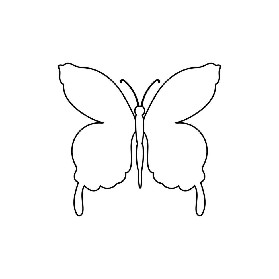 Schmetterling Vektor Symbol. Insekt Illustration unterzeichnen. Motte Symbol.