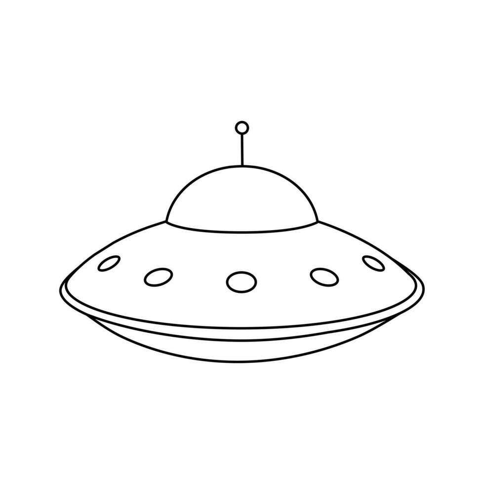 UFO ikon vektor. astronomi illustration logotyp. rymdskepp symbol. vektor