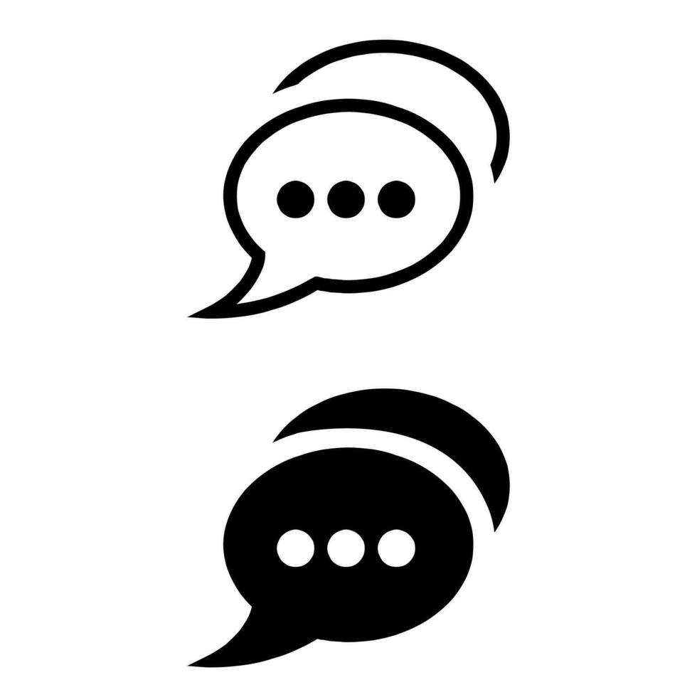 Rede Blase Symbol Vektor Satz. Plaudern Illustration Zeichen Sammlung. Botschaft Symbol oder Logo.