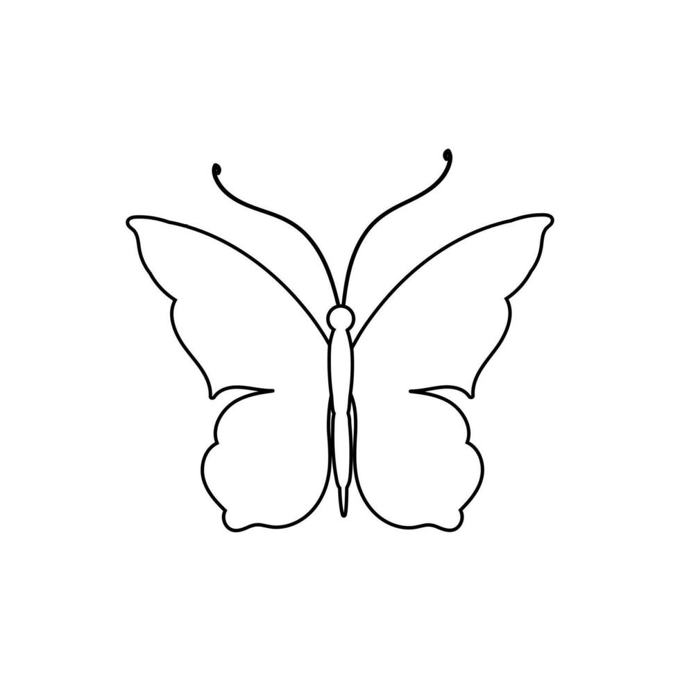 Schmetterling Vektor Symbol. Insekt Illustration unterzeichnen. Motte Symbol.