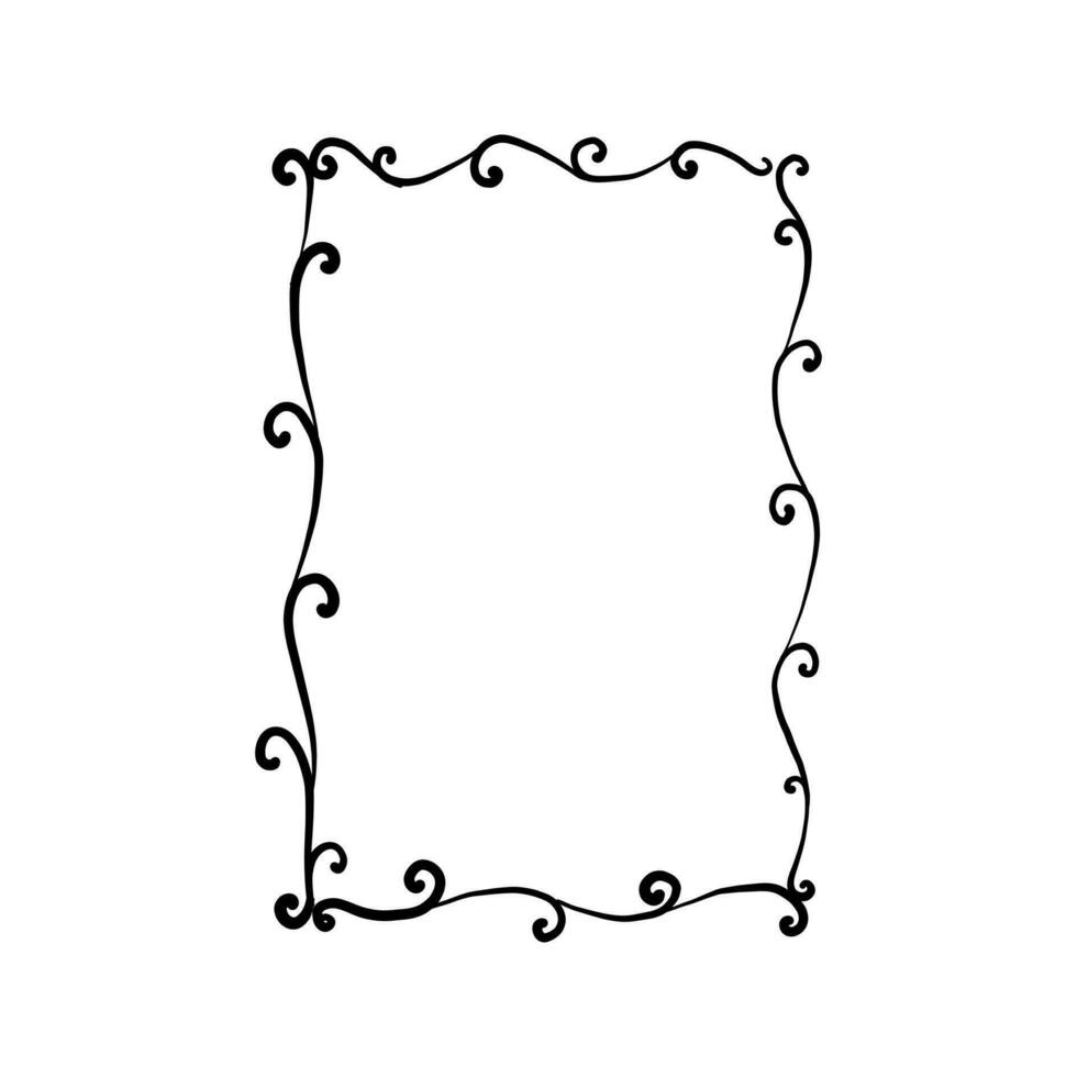 årgång calligraphic ramar vektor ikon. retro elegant dekorativ gränser illustration tecken. gammal spegel symbol.