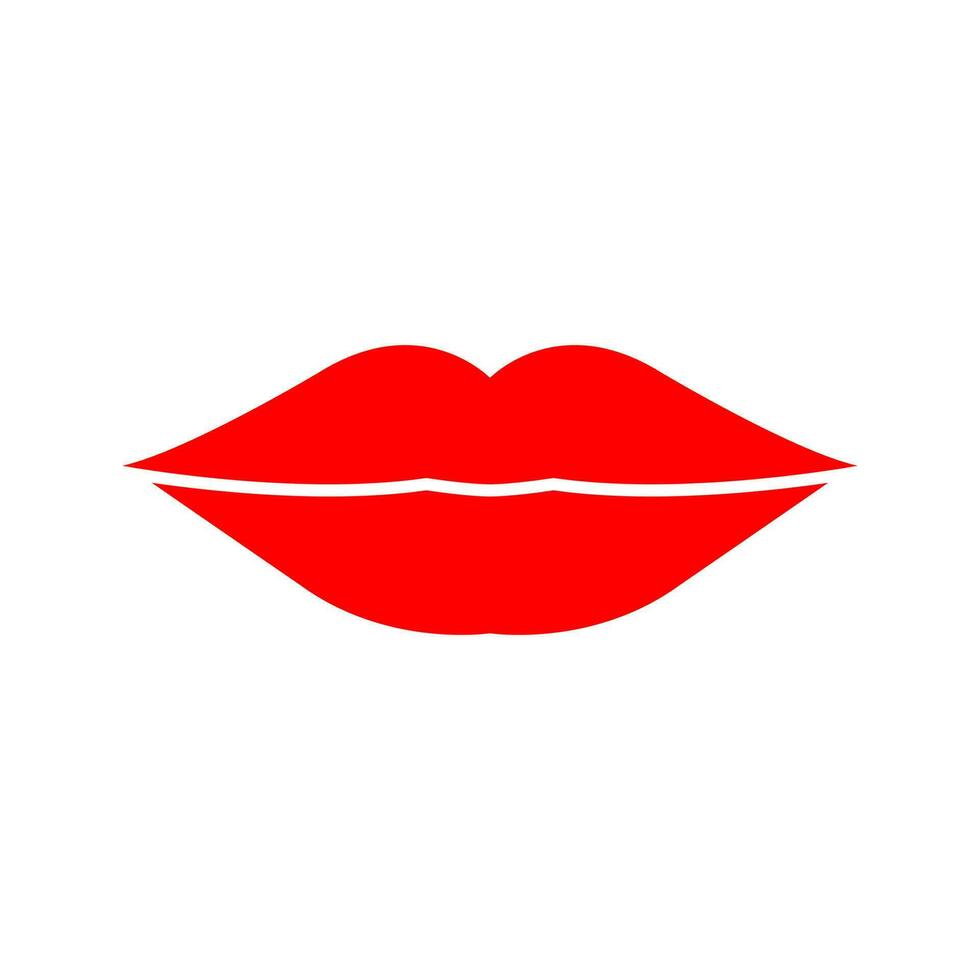 Lippen Vektor Symbol. Kuss Illustration unterzeichnen. Frau Symbol. Liebe Logo.