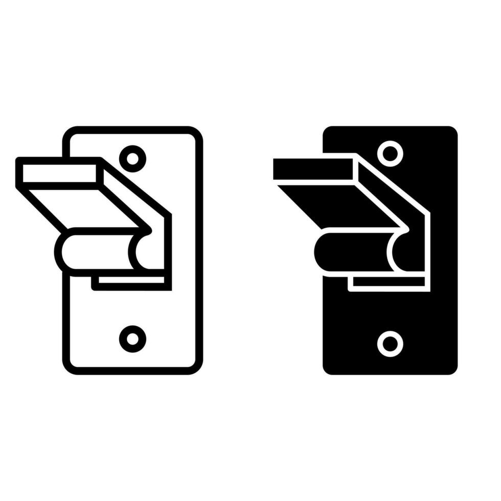 elektrisch Schalter Vektor Symbol Satz. Leistung aus Illustration Zeichen Sammlung. Wende Symbol.