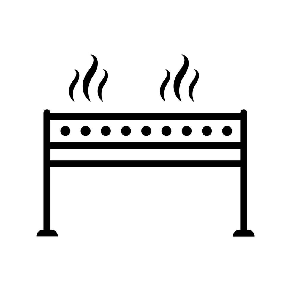 bbq vektor ikon. grill illustration tecken. utegrill symbol.