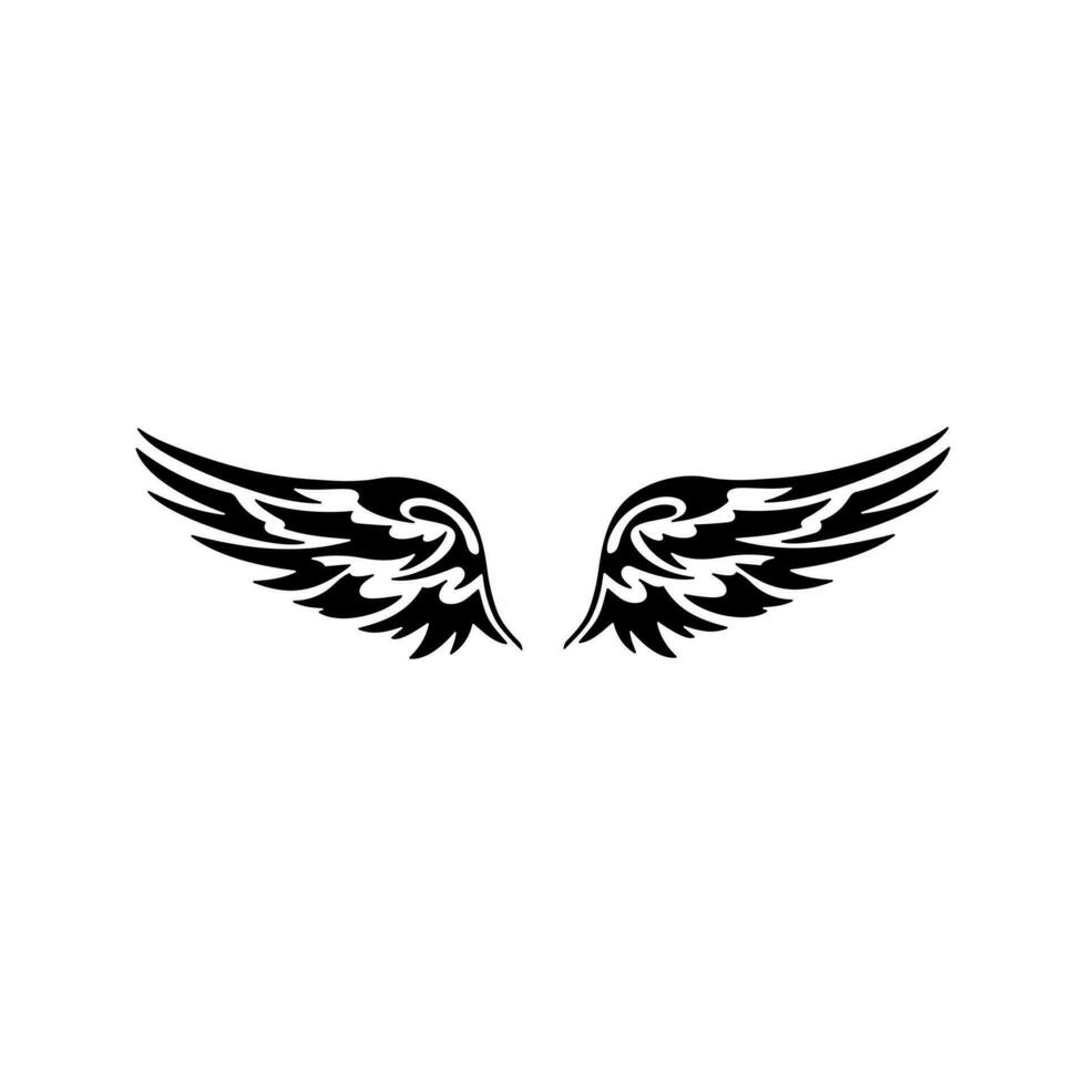 Engel Flügel Symbol Vektor. fliegen Illustration Zeichen Sammlung. Pilot Symbol. Flügel Logo. vektor