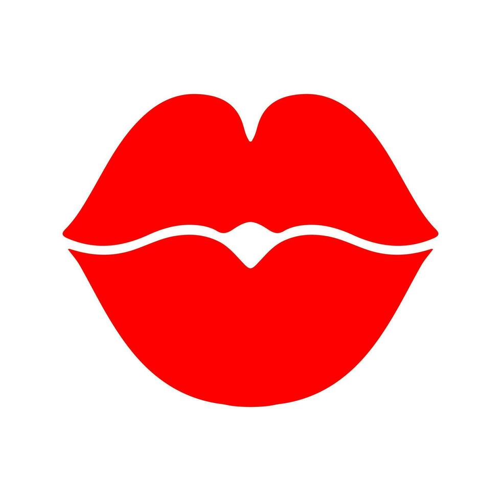 Lippen Vektor Symbol. Kuss Illustration unterzeichnen. Frau Symbol. Liebe Logo.