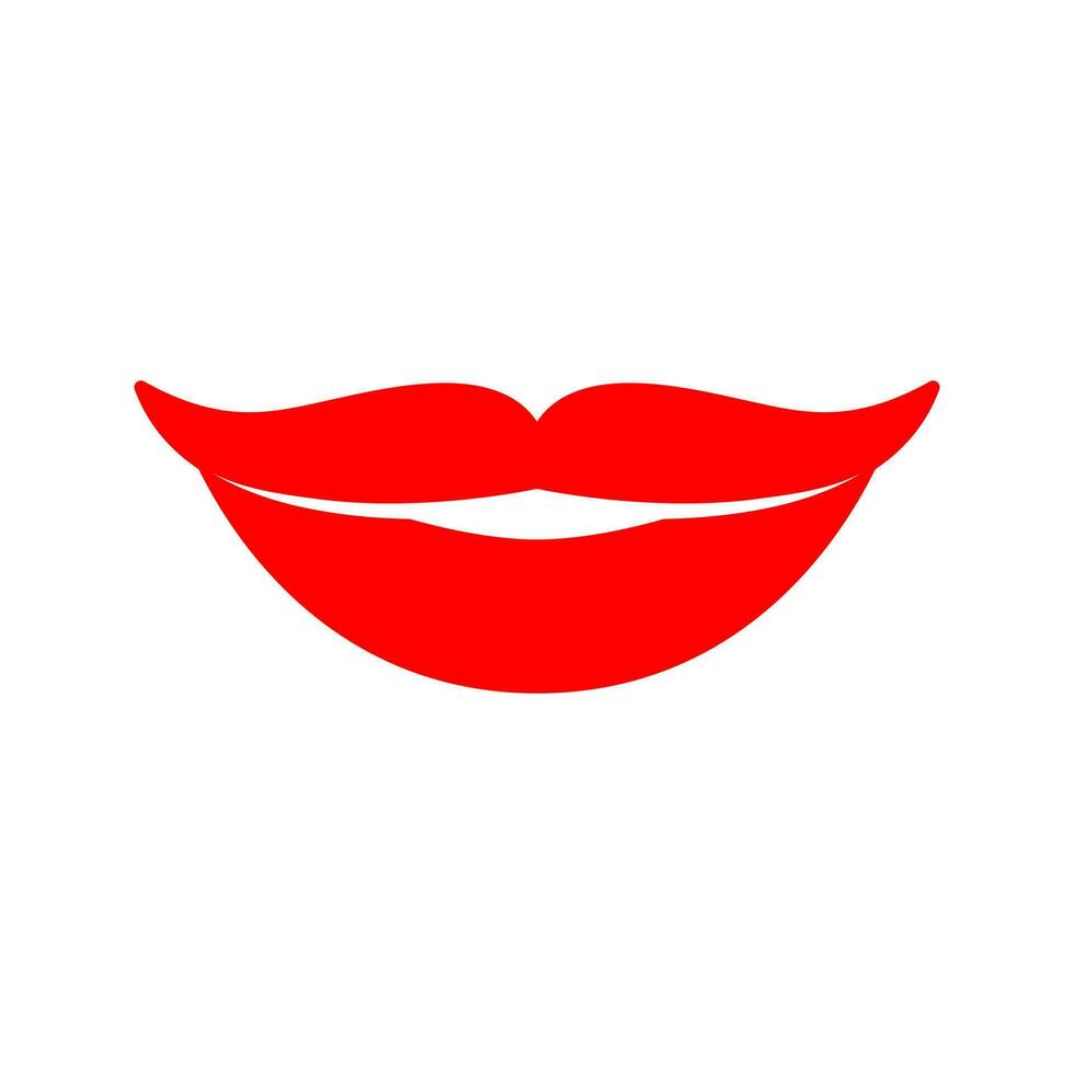 Lippen Vektor Symbol. Kuss Illustration unterzeichnen. Frau Symbol. Liebe Logo.