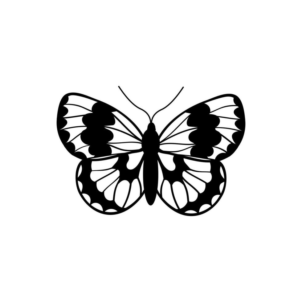 Schmetterling Vektor Symbol. Insekt Illustration unterzeichnen. Motte Symbol.