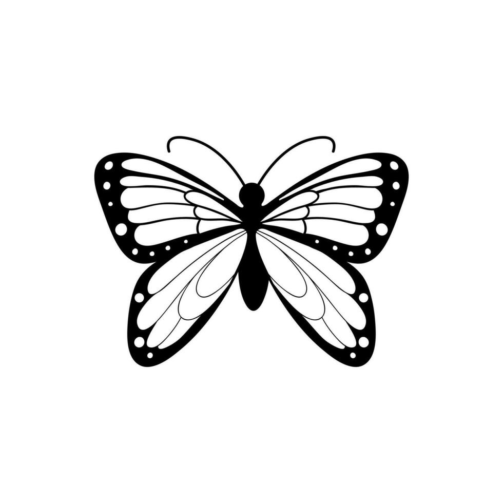 Schmetterling Vektor Symbol. Insekt Illustration unterzeichnen. Motte Symbol.