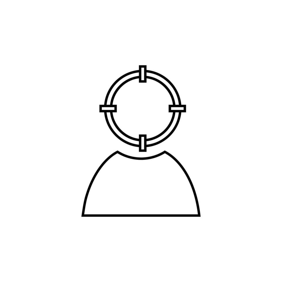 Kopf Jagd verbunden Vektor Symbol. Std Illustration unterzeichnen. Kandidat Symbol.