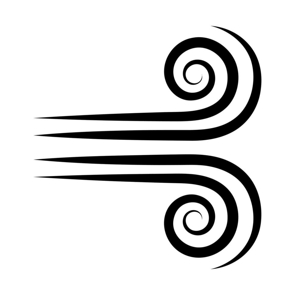 Wind Symbol Vektor. Wetter Illustration unterzeichnen. Welle Symbol oder Logo. vektor